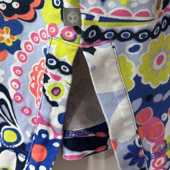 NEW T by Talbots UPF 50 Sz 3X Womens Pique Knit Tunic 3/4 Sleeve Multi Daisy - Picture 5 of 9